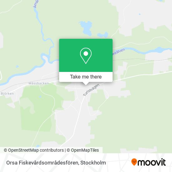 Orsa Fiskevårdsområdesfören map