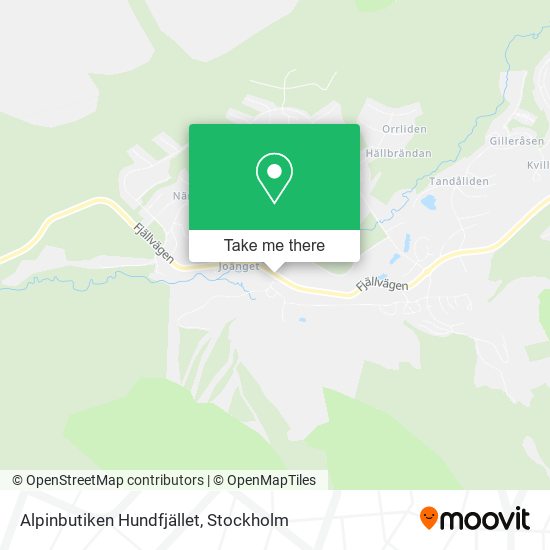 Alpinbutiken Hundfjället map