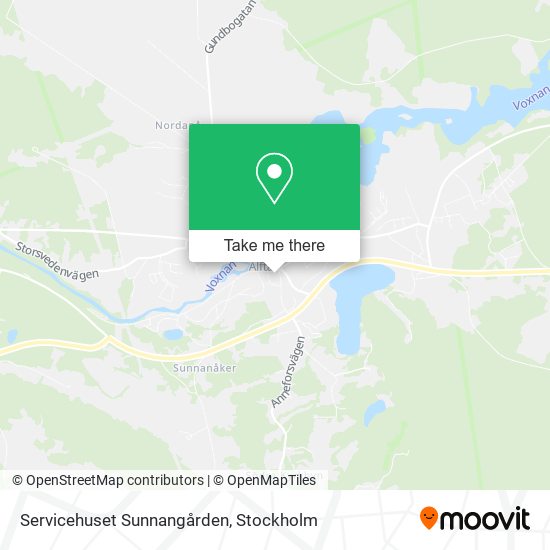 Servicehuset Sunnangården map