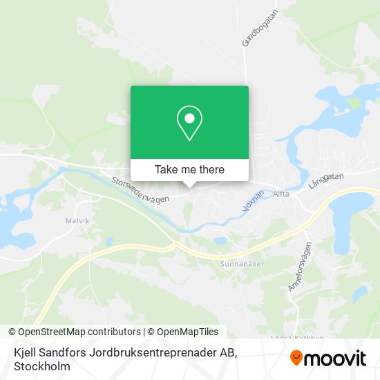 Kjell Sandfors Jordbruksentreprenader AB map