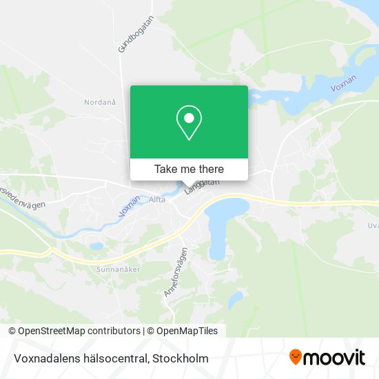 Voxnadalens hälsocentral map