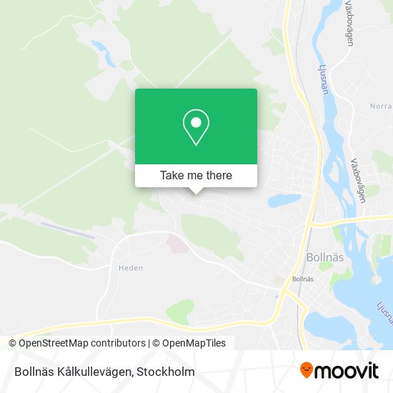 Bollnäs Kålkullevägen map