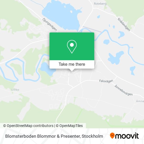 Blomsterboden Blommor & Presenter map