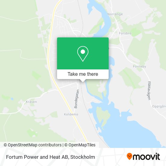 Fortum Power and Heat AB map