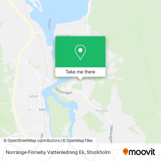Norränge-Forneby Vattenledning Ek map