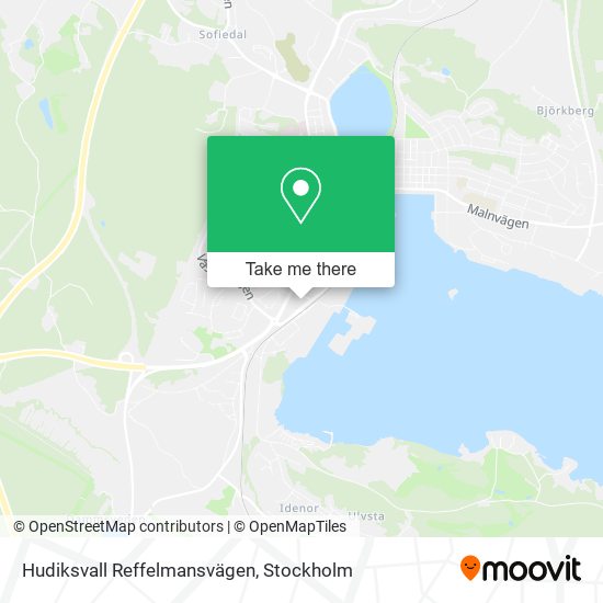 Hudiksvall Reffelmansvägen map