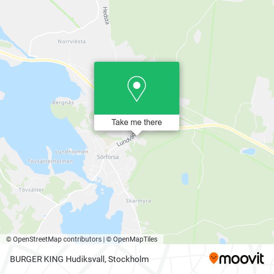 BURGER KING Hudiksvall map