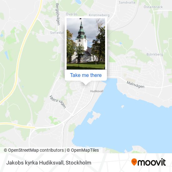 Jakobs kyrka Hudiksvall map