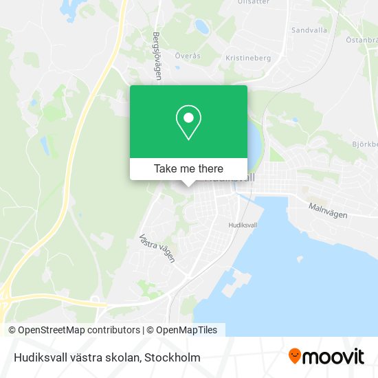 Hudiksvall västra skolan map