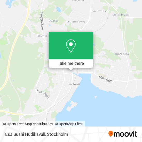 Esa Sushi Hudiksvall map