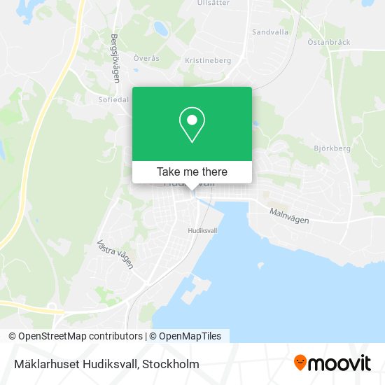 Mäklarhuset Hudiksvall map