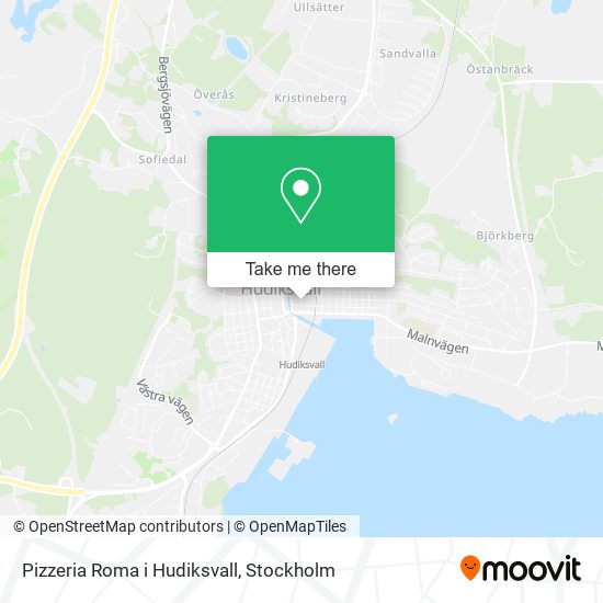 Pizzeria Roma i Hudiksvall map