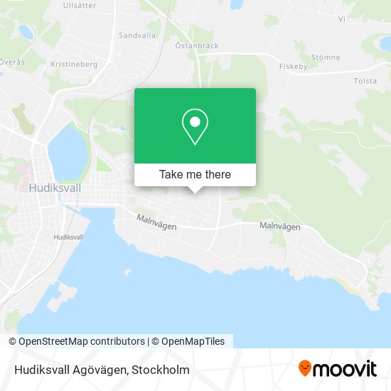 Hudiksvall Agövägen map