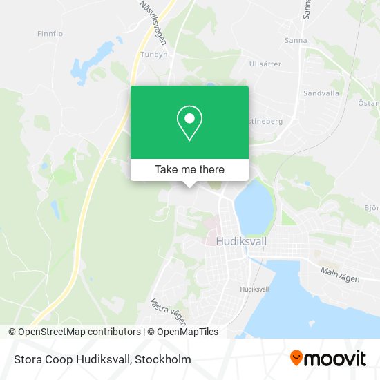 Stora Coop Hudiksvall map