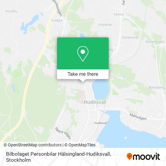 Bilbolaget Personbilar Hälsingland-Hudiksvall map