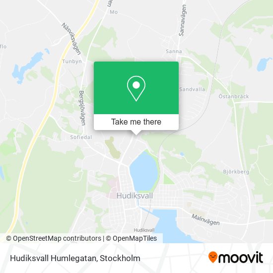 Hudiksvall Humlegatan map