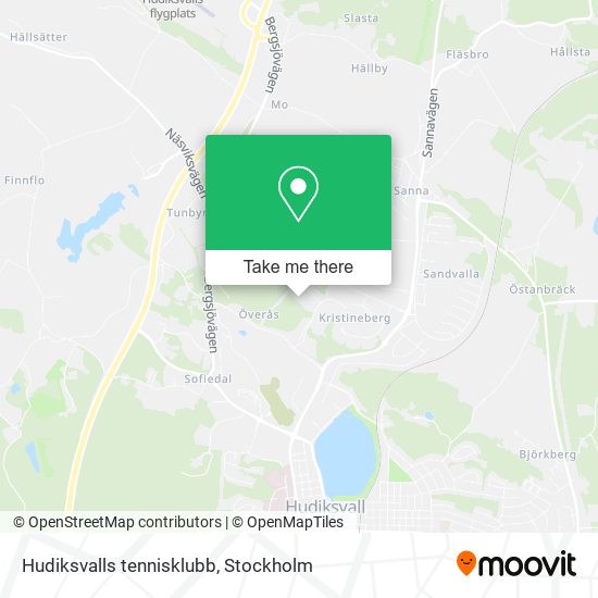 Hudiksvalls tennisklubb map