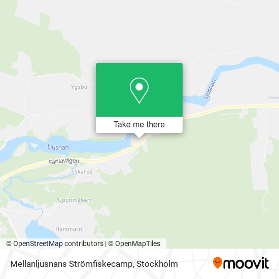 Mellanljusnans Strömfiskecamp map