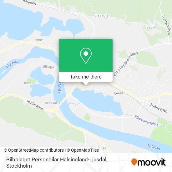 Bilbolaget Personbilar Hälsingland-Ljusdal map