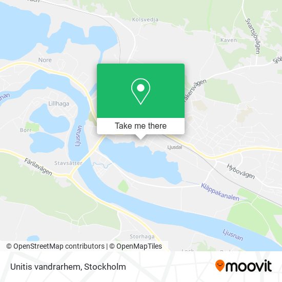 Unitis vandrarhem map