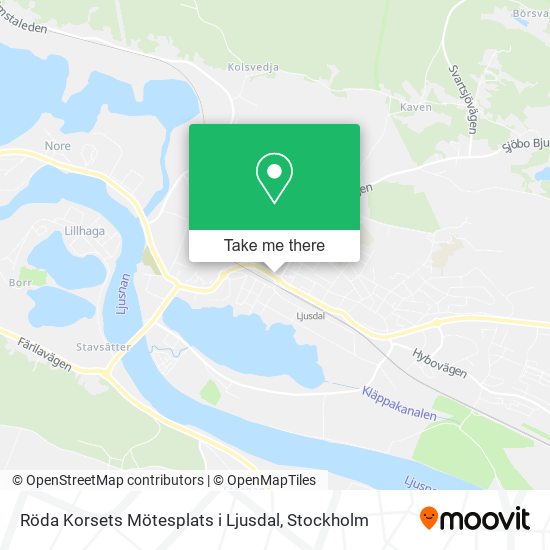 Röda Korsets Mötesplats i Ljusdal map