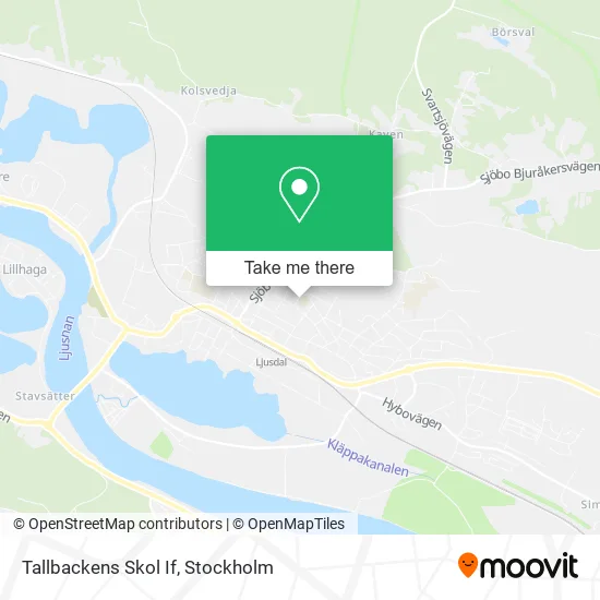 Tallbackens Skol If map