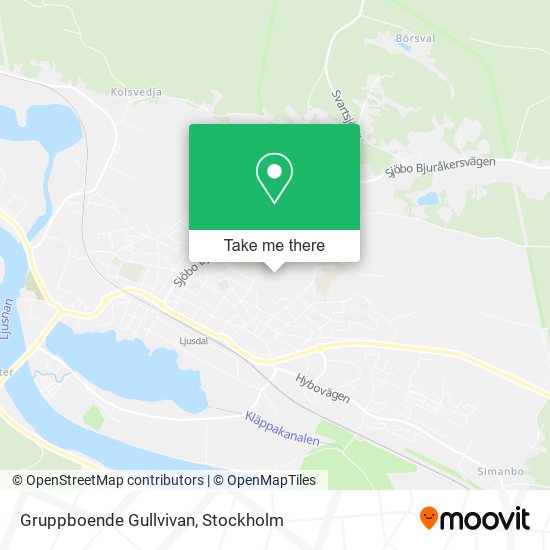 Gruppboende Gullvivan map