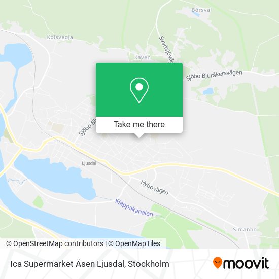 Ica Supermarket Åsen Ljusdal map