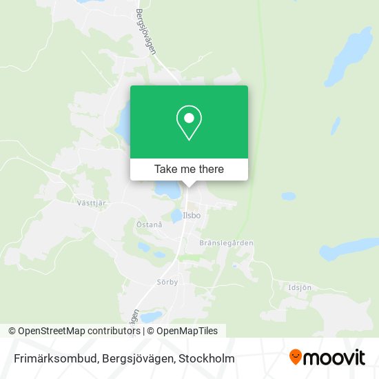Frimärksombud, Bergsjövägen map