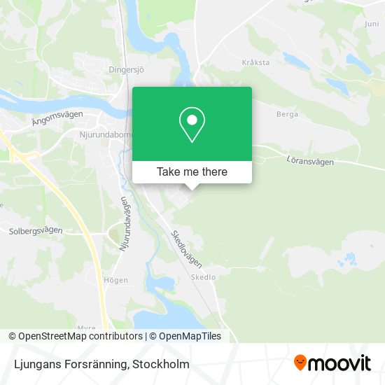 Ljungans Forsränning map