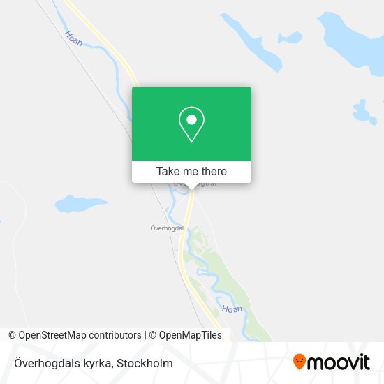 Överhogdals kyrka map