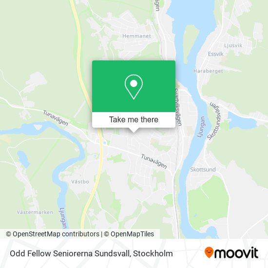 Odd Fellow Seniorerna Sundsvall map