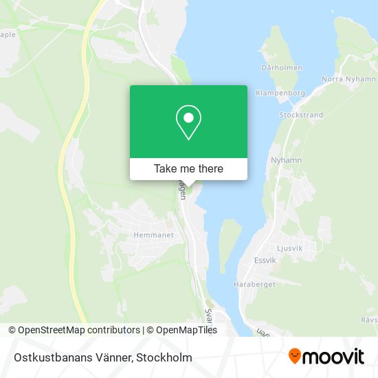 Ostkustbanans Vänner map