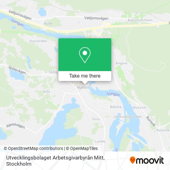 Utvecklingsbolaget Arbetsgivarbyrån Mitt map