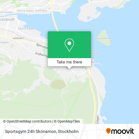 Sportsgym 24h Skönsmon map