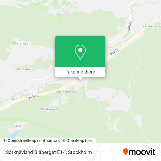 Sörknävland Blåberget E14 map