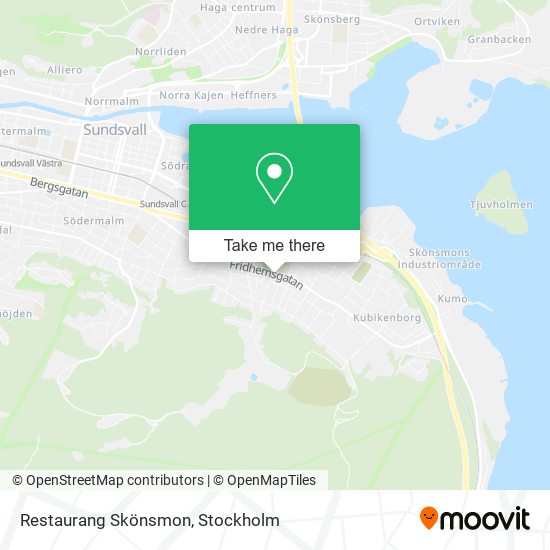 Restaurang Skönsmon map