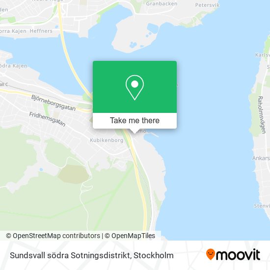 Sundsvall södra Sotningsdistrikt map