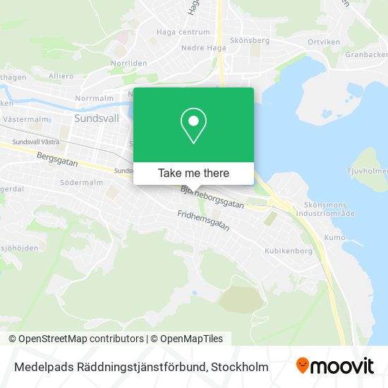 Medelpads Räddningstjänstförbund map