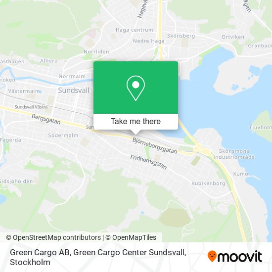 Green Cargo AB, Green Cargo Center Sundsvall map