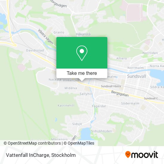 Vattenfall InCharge map