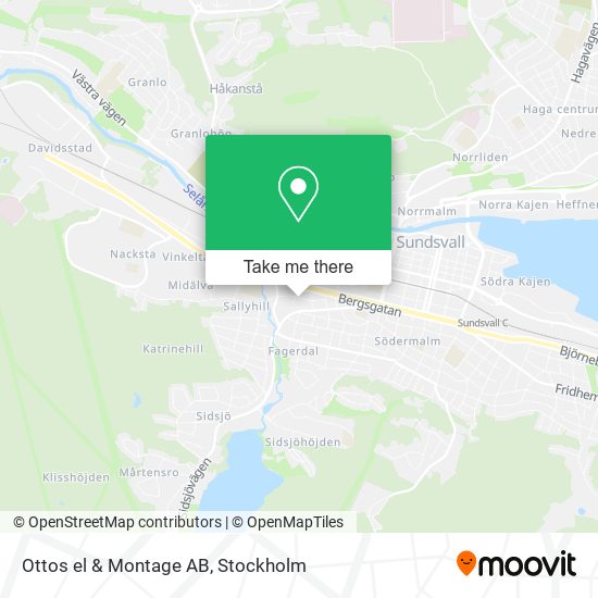 Ottos el & Montage AB map
