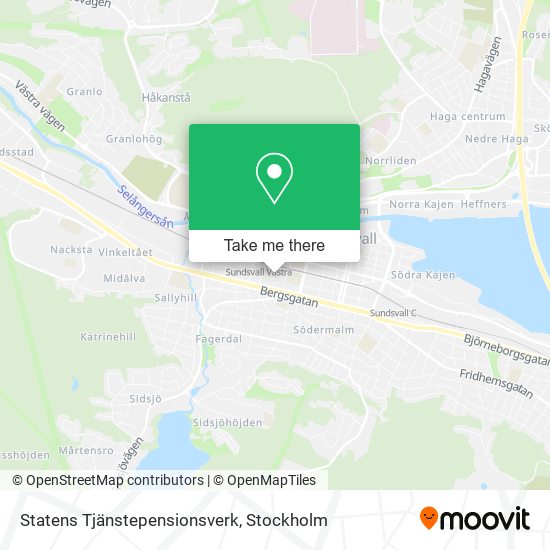 Statens Tjänstepensionsverk map