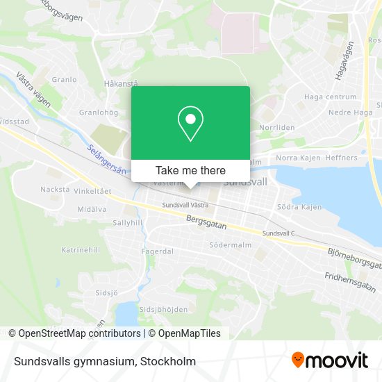 Sundsvalls gymnasium map
