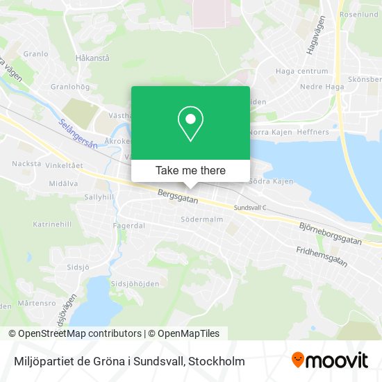 Miljöpartiet de Gröna i Sundsvall map