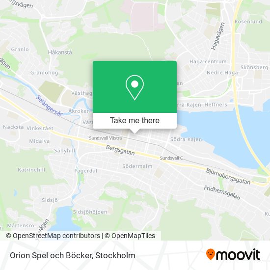 Orion Spel och Böcker map