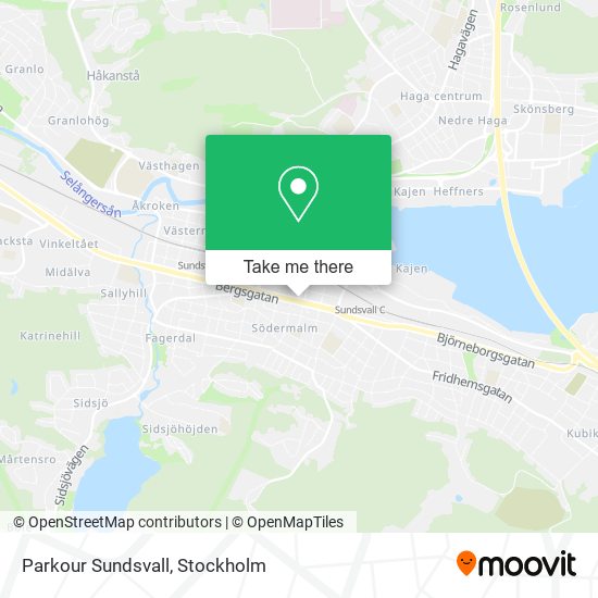 Parkour Sundsvall map