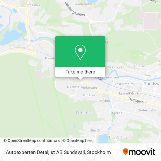 Autoexperten Detaljist AB Sundsvall map