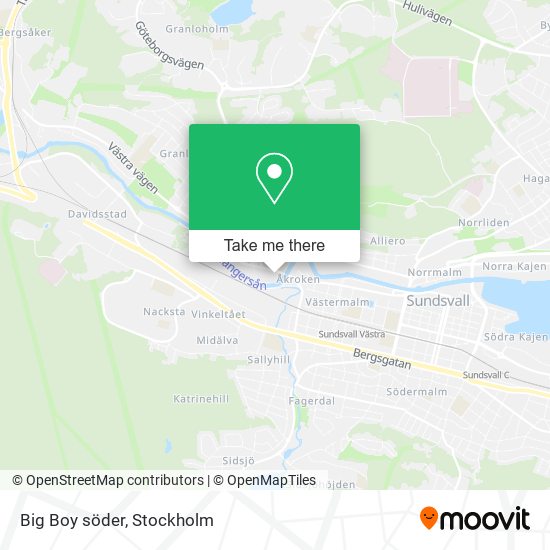 Big Boy söder map