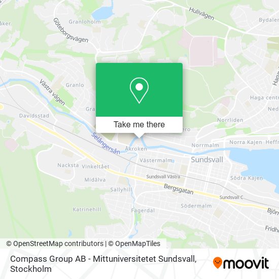 Compass Group AB - Mittuniversitetet Sundsvall map